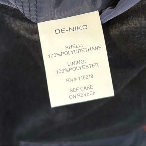 DE-NIKO Milano Men’s Lightweight Navy With Brown Trim Zip Up Jacket With Pockets - Picture 14 of 15